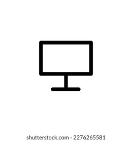 monitor sign symbol. vector illustration. line icon