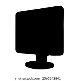 Monitor silhouette vector icon sign symbol illustration design.
