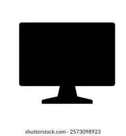 Monitor silhouette vector icon sign symbol illustration design.

