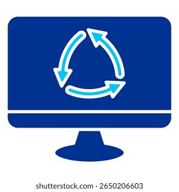 Conceito de Ilustração de Vetor de Ícone Simples de Monitor