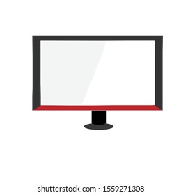 monitor simple illustration clip art vector
