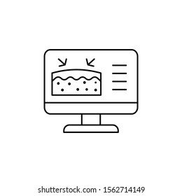 Monitor skin icon. Simple line, outline vector of dermatology icons for ui and ux, website or mobile application