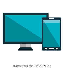 monitor and smartphone devices