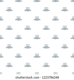 Monitor social network pattern vector seamless repeat for any web design