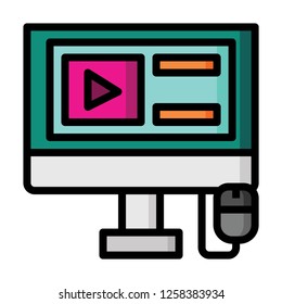 Monitor student presentation icon