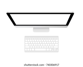 monitor style for PC on transparent background