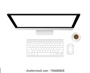 monitor style for PC on transparent background