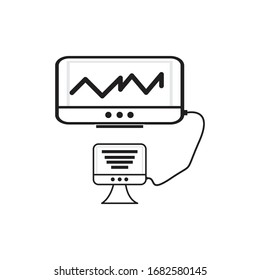 monitor swith on preview icon design vector illustration