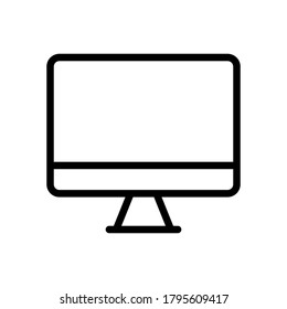 monitor symbol line icon, Vector Illustration