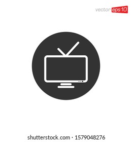 Monitor or Television Icon Design Vector