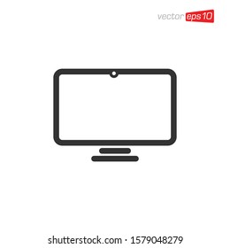 Monitor or Television Icon Design Vector