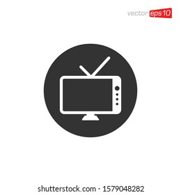 Monitor or Television Icon Design Vector