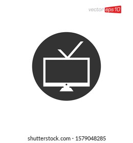 Monitor or Television Icon Design Vector