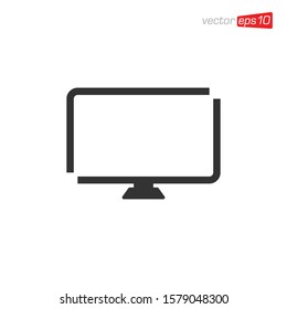 Monitor or Television Icon Design Vector