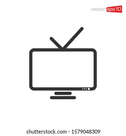 Monitor or Television Icon Design Vector
