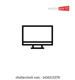 Monitor Television Icon Design Vector