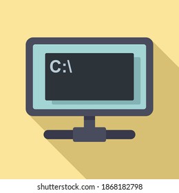 Monitor testing software icon. Flat illustration of monitor testing software vector icon for web design