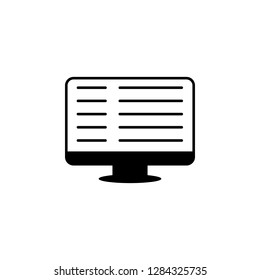 monitor, text icon. Element of harmful things icon for mobile concept and web apps. Detailed monitor, text icon can be used for web and mobile