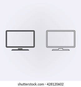 Monitor or Tv icon . Vector illustration