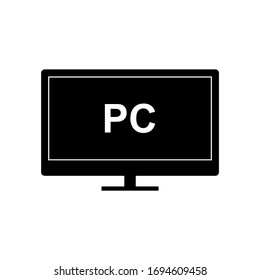 monitor tv icon vector isolated