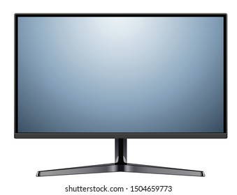 Monitor TV isolated, vector illustration.