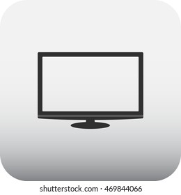 Monitor tv  sign simple icon on  background
