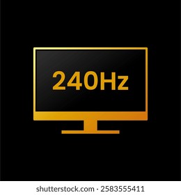 Monitor Ultra High Refresh Rate 240Hz Icon. Perfect for Computer Screen Refreshes Information Label on your product
