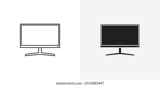 Conjunto de ícones do monitor de vetor. Ilustrador de vetor de ações. EPS 10