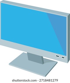 Artes vectoriales del monitor, monitor led del negocio, oficina estacionaria, diseño del Vector