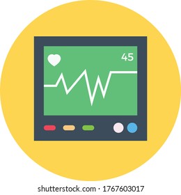 monitor vector flat color icon