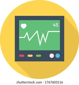 monitor vector flat color icon