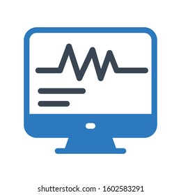 monitor vector glyph color icon 