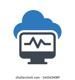 Farbsymbol der Monitor-Vektorillustration 