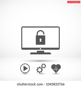 Monitor  vector icon