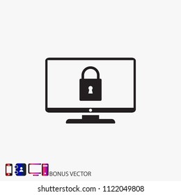 Monitor  vector icon