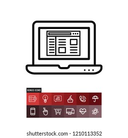 Monitor vector icon