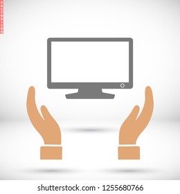 Monitor  vector icon
