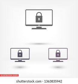 Monitor  vector icon