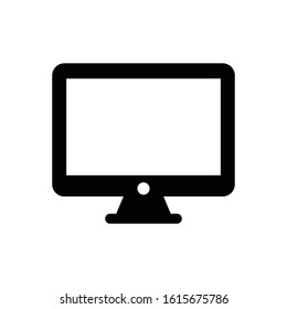 Monitor vector icon in black color