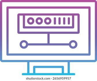 Monitor vector icon. Can be used for printing, mobile and web applications.