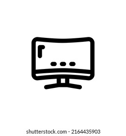 monitor vector icon. computer component icon outline style. perfect use for logo, presentation, website, and more. simple modern icon design line style