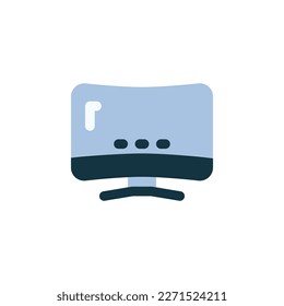monitor vector icon. computer component icon flat style. perfect use for logo, presentation, website, and more. simple modern icon design flat style