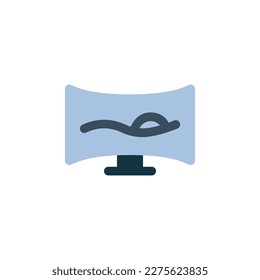 monitor vector icon. computer component icon flat style. perfect use for logo, presentation, website, and more. simple modern icon design flat style