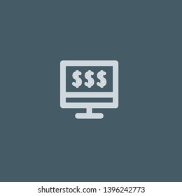 Monitor vector icon. Monitor concept stroke symbol design. Thin graphic elements vector illustration, outline pattern for your web site design, logo, UI. EPS 10.