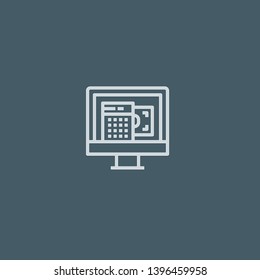 Monitor vector icon. Monitor concept stroke symbol design. Thin graphic elements vector illustration, outline pattern for your web site design, logo, UI. EPS 10.