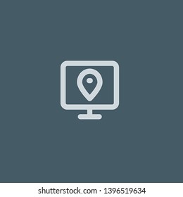 Monitor vector icon. Monitor concept stroke symbol design. Thin graphic elements vector illustration, outline pattern for your web site design, logo, UI. EPS 10.