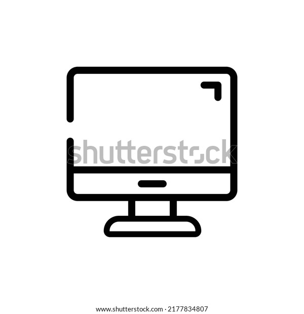 Monitor vector icon. Desktop monitor\
icon simple design. Vector illustration\
style