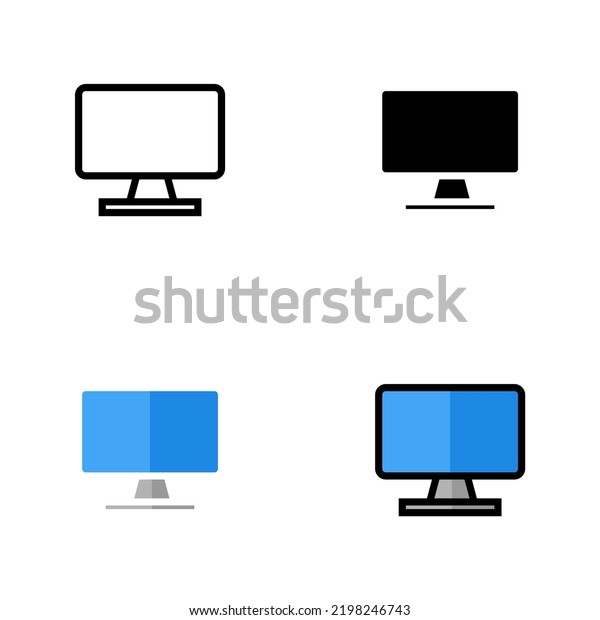 monitor vector\
icon, vector illustration\
style