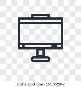 Monitor vector icon isolated on transparent background, Monitor logo concept