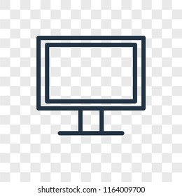 Monitor vector icon isolated on transparent background, Monitor logo concept